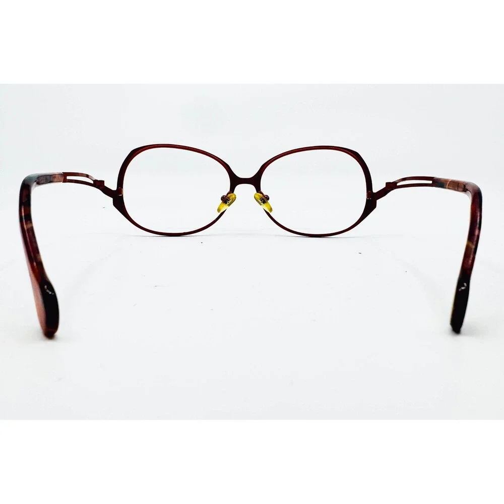 BOZ Eyeglasses Frames Womens Red Black Round Tortoise France 36477